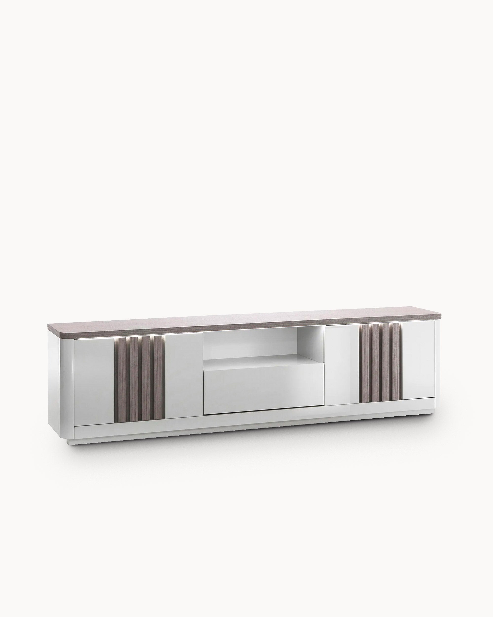 PESARO TV unit with LED, 2 doors and 1 drawer (210cm)