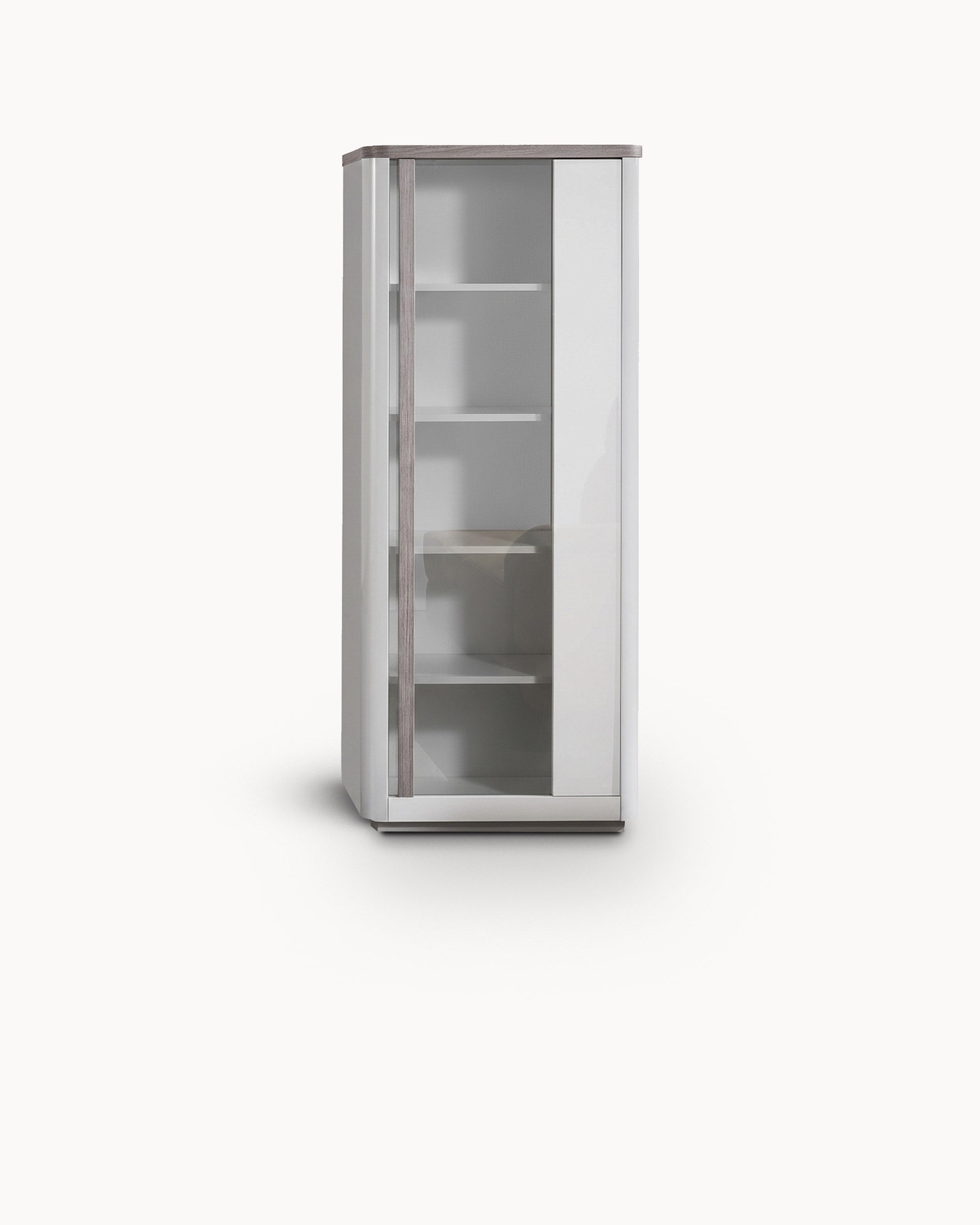 PESARO Display Cabinet with 1 Door and LED
