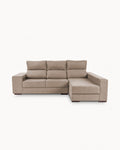 Sofá chaise longue MARBELLA com baú e puffs