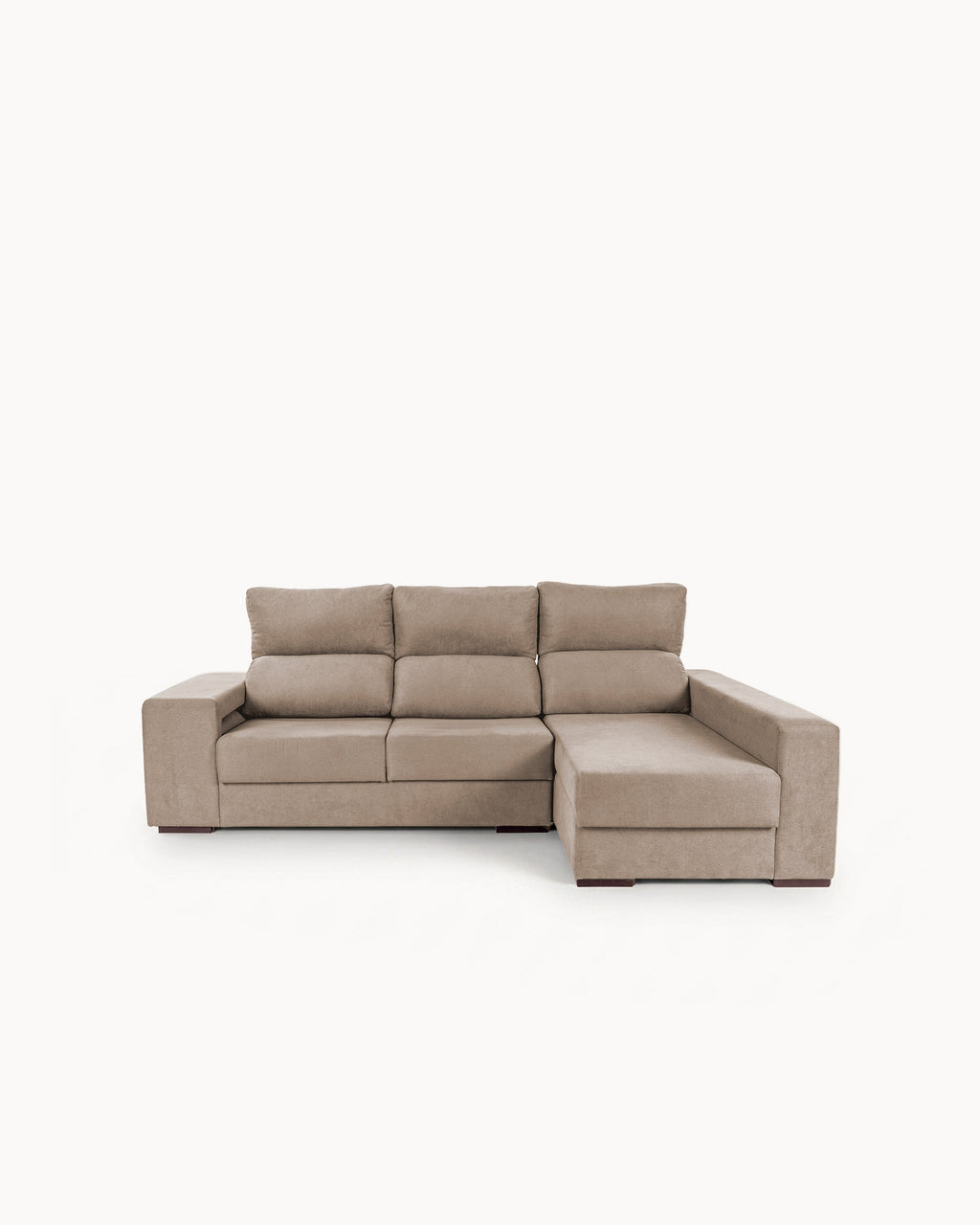 Sofá chaise longue MARBELLA con arcón y pufs