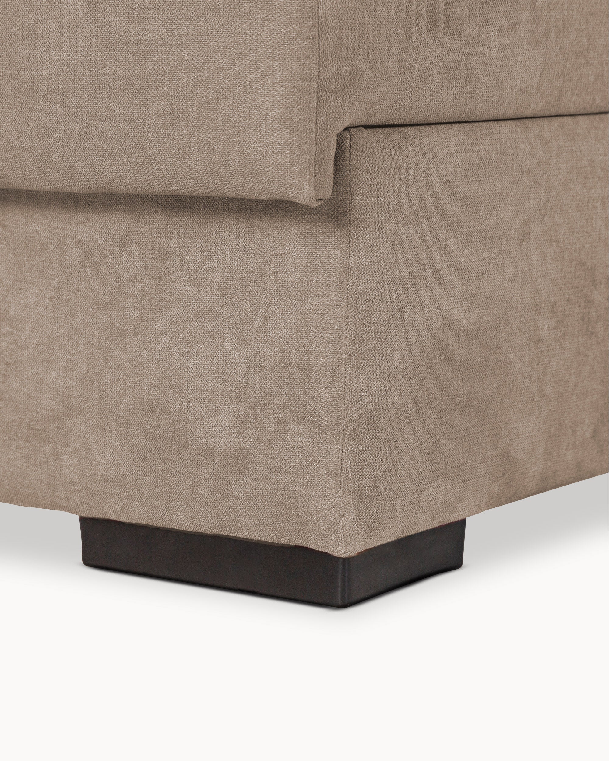 Sofá chaise longue MARBELLA com baú e puffs