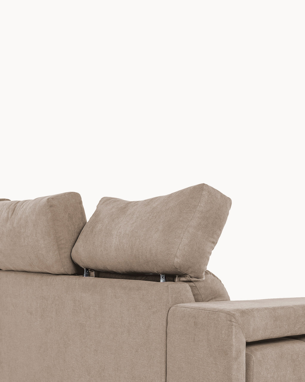 Sofá chaise longue MARBELLA con arcón y pufs
