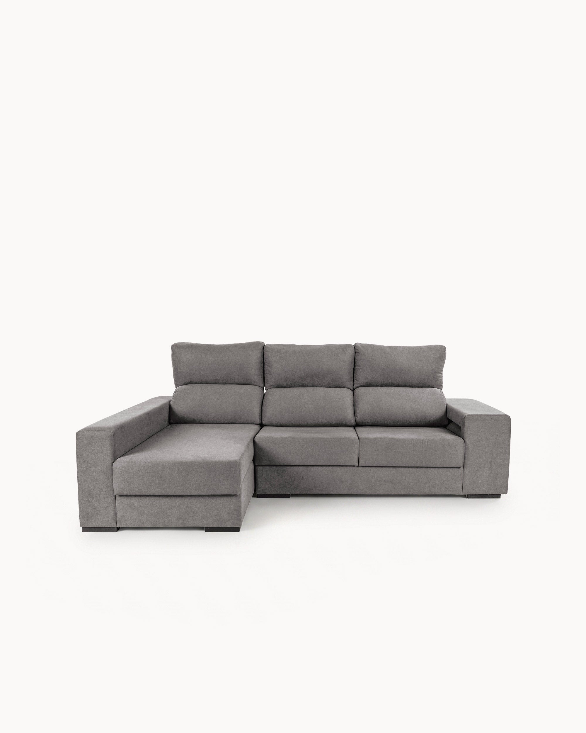 MARBELLA chaise longue sofa with storage and pouffes