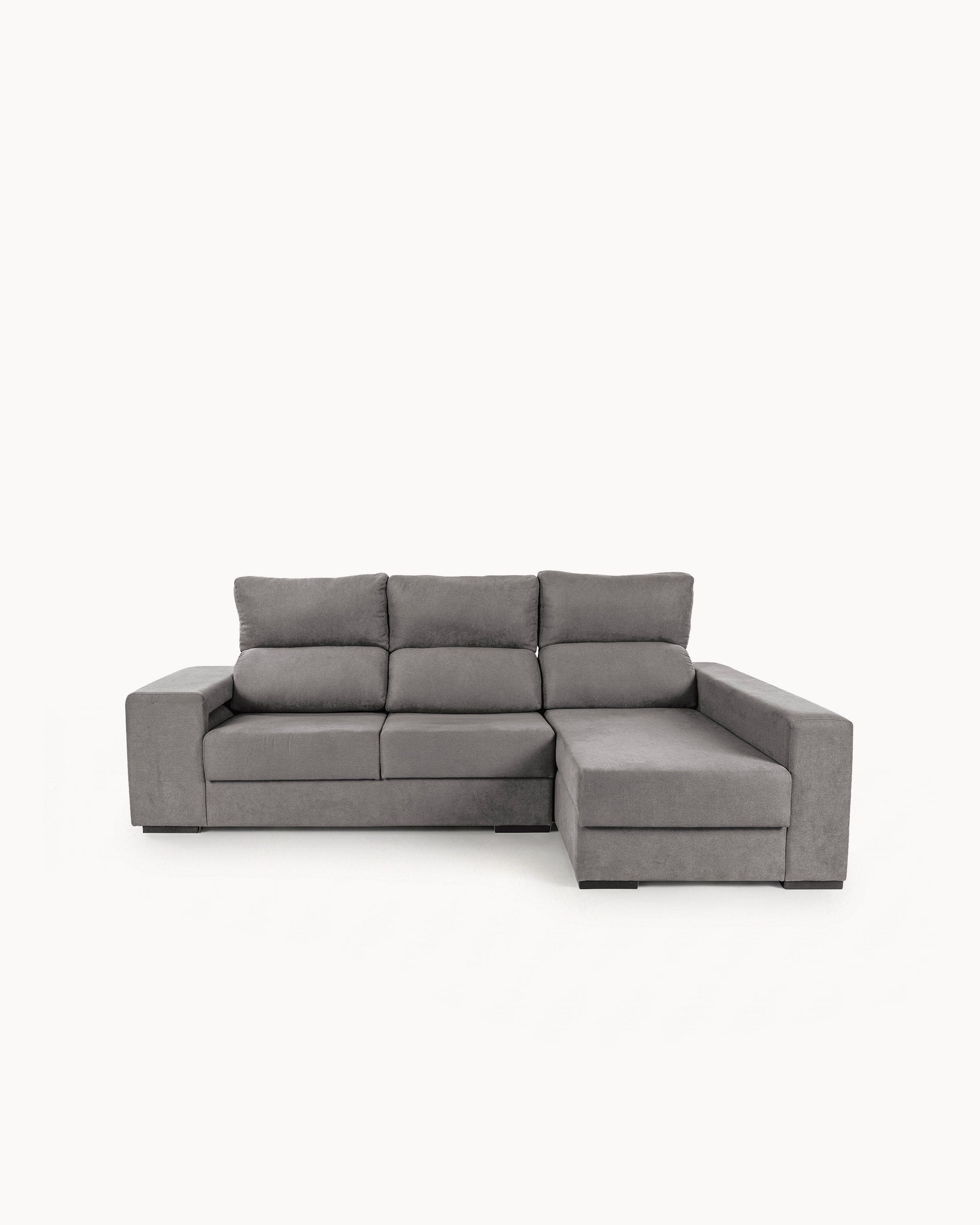 MARBELLA chaise longue sofa with storage and pouffes