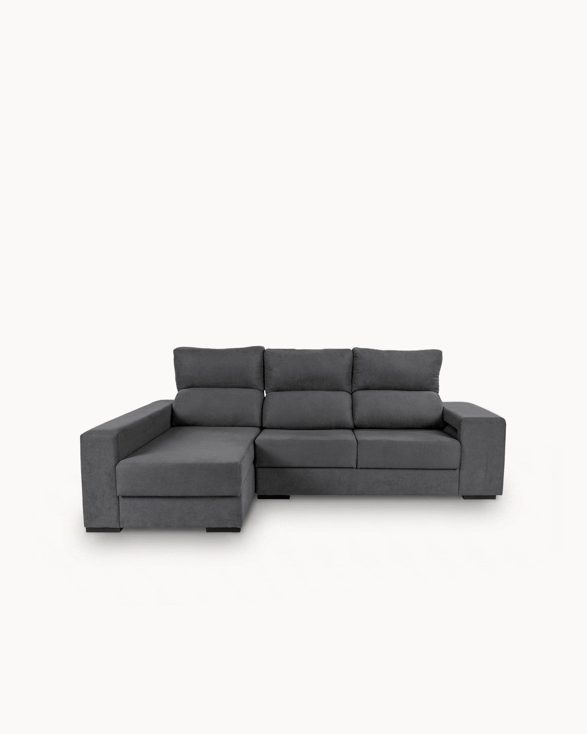 MARBELLA chaise longue sofa with storage and pouffes