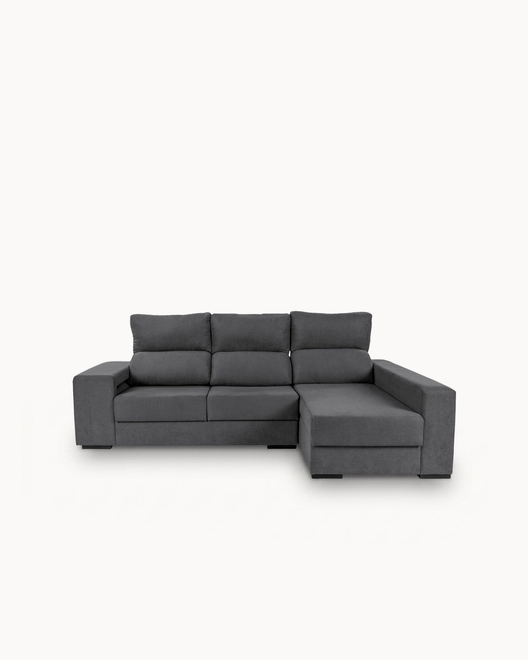 MARBELLA chaise longue sofa with storage and pouffes