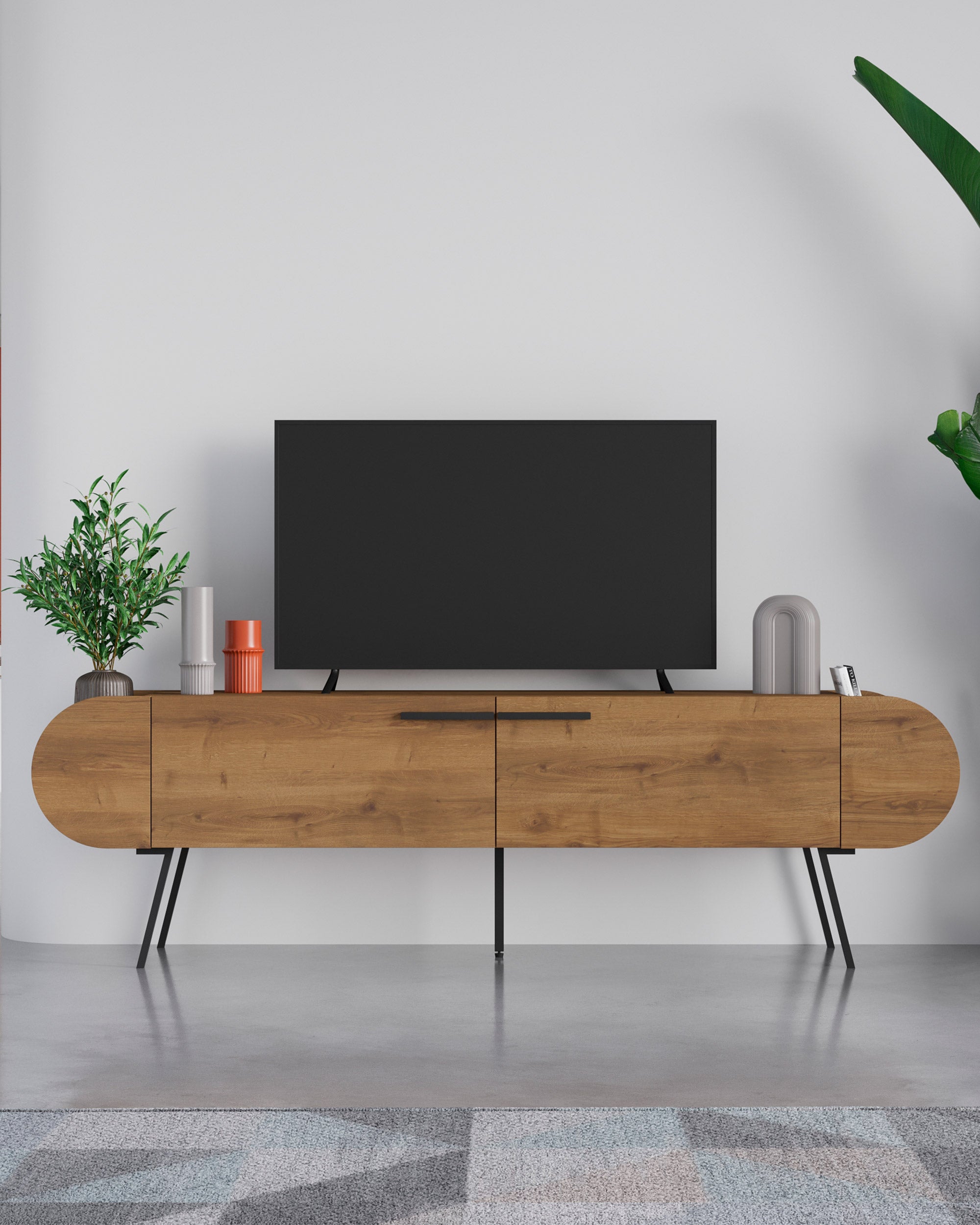 SALUSO TV unit with 2 drop-down doors