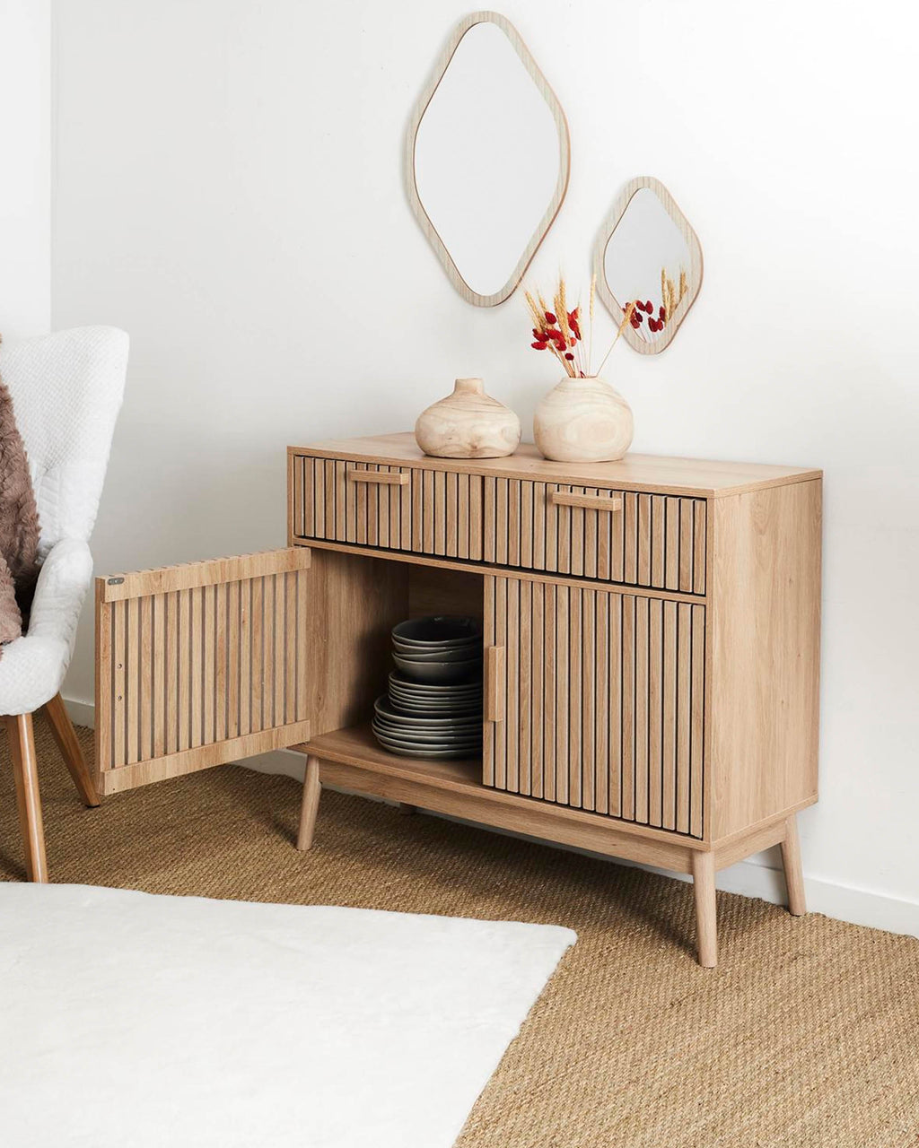 KLAUS Sideboard with 2 doors and 2 drawers