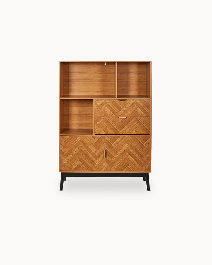 FELIX Bookcase with 2 doors and 2 drawers