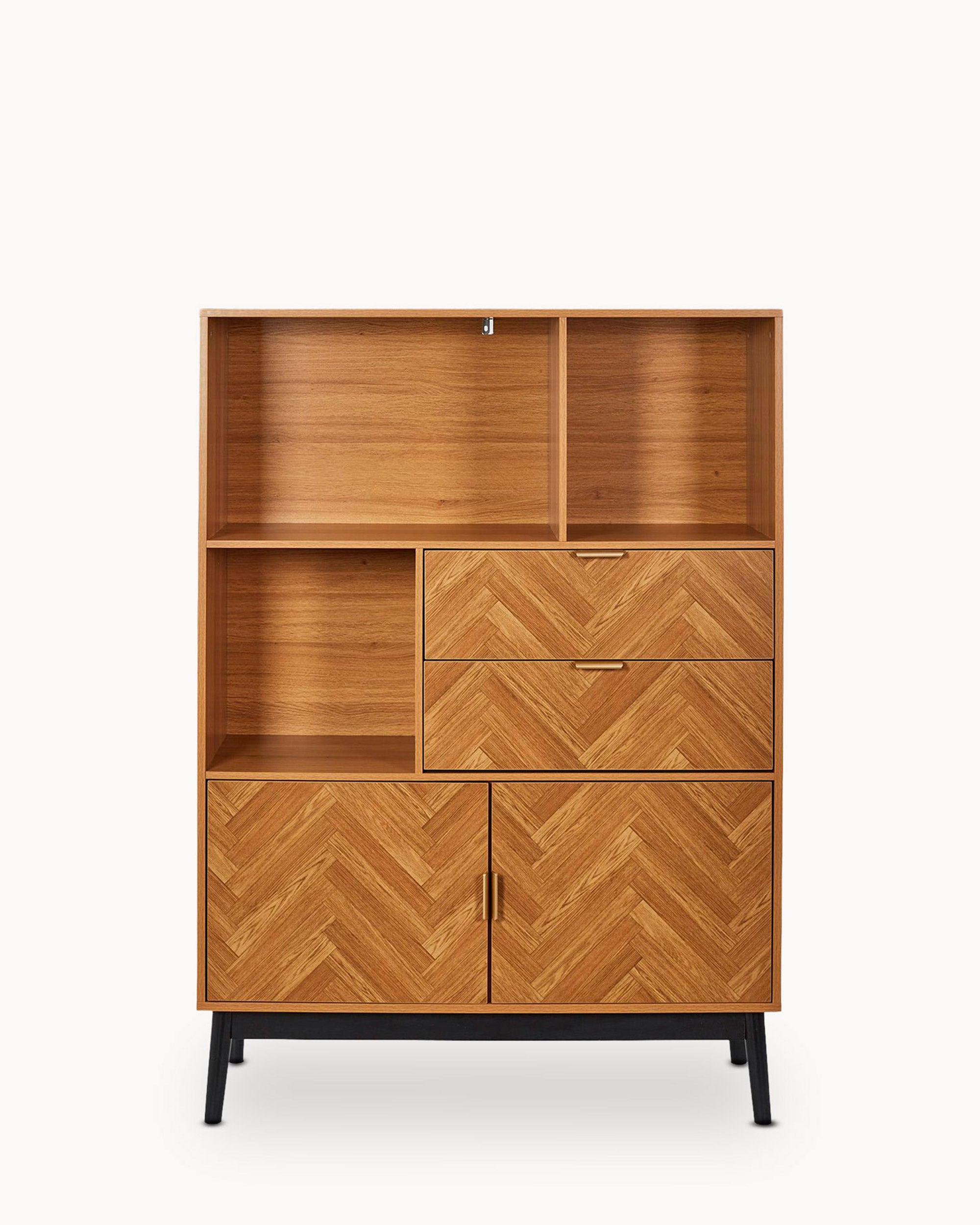 FELIX Bookcase with 2 doors and 2 drawers