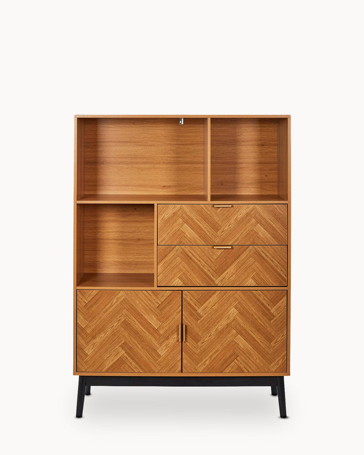 FELIX Bookcase with 2 doors and 2 drawers