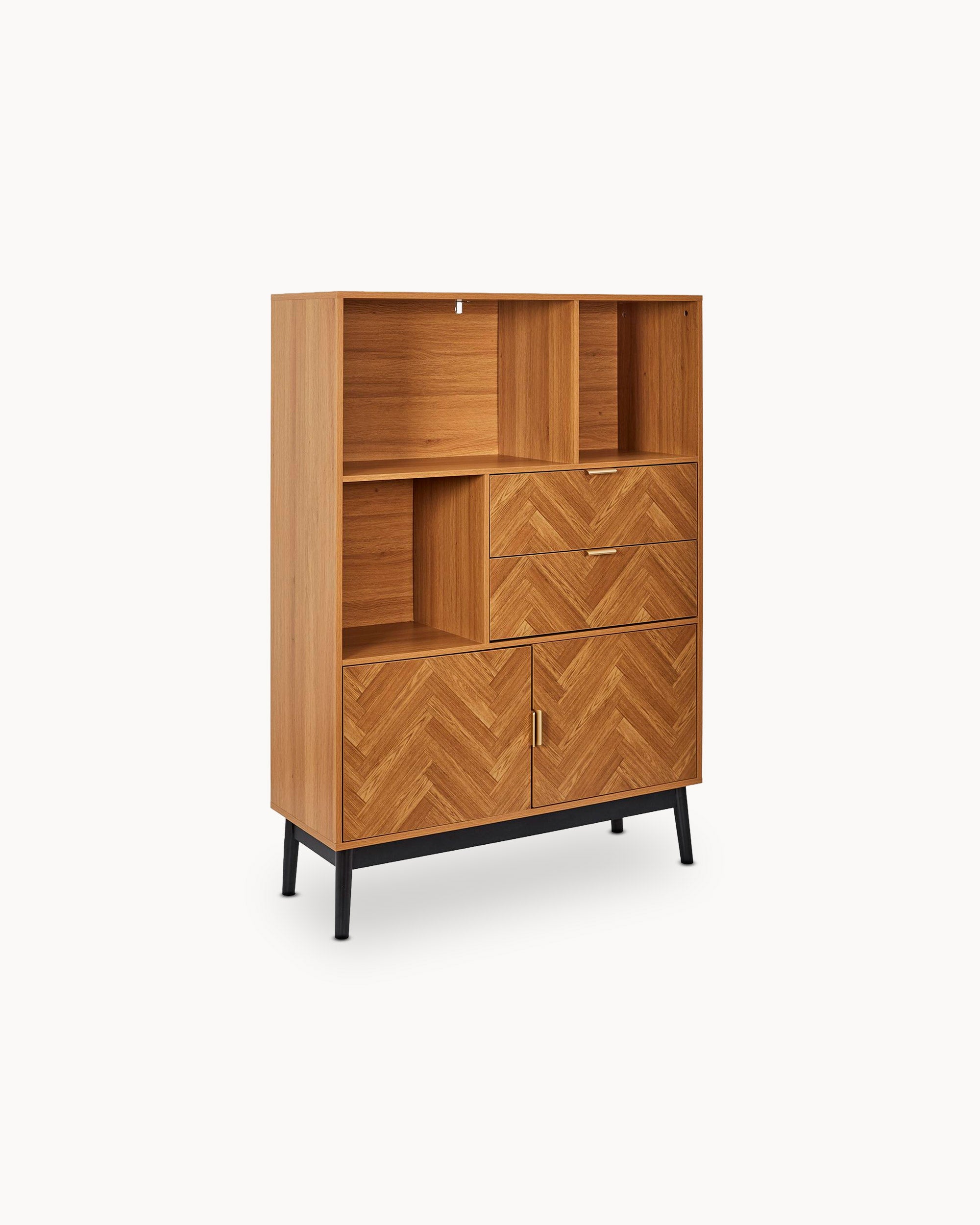 FELIX Bookcase with 2 doors and 2 drawers
