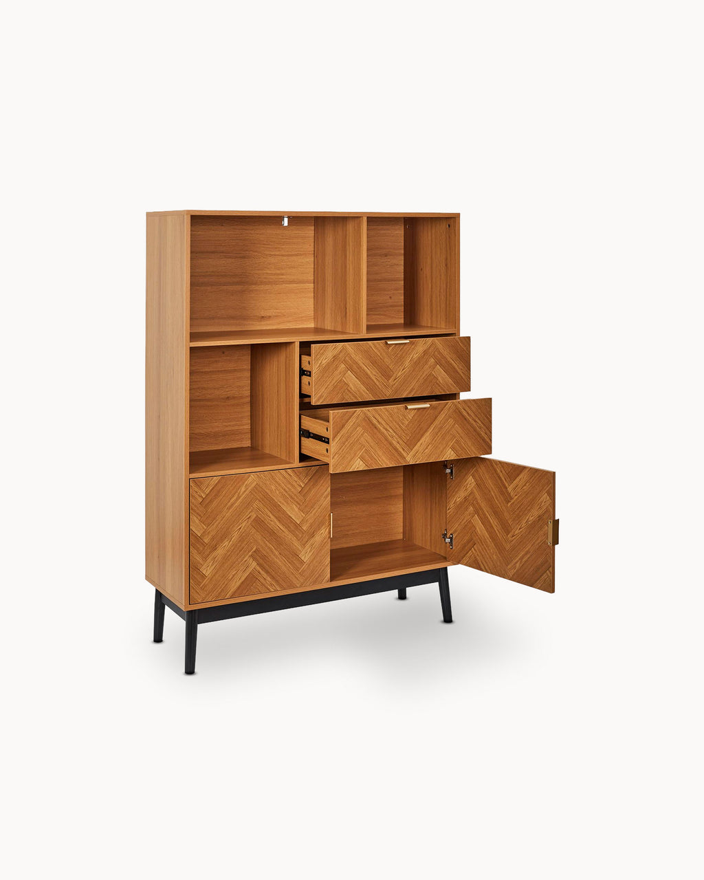 FELIX Bookcase with 2 doors and 2 drawers