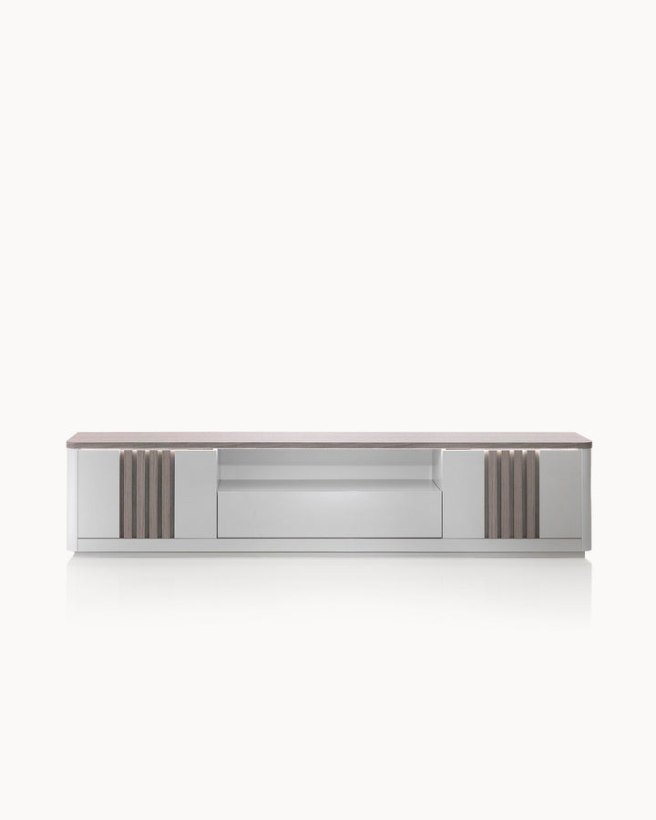 Mueble TV PESARO con LED, 2 puertas y 1 cajón (250cm)