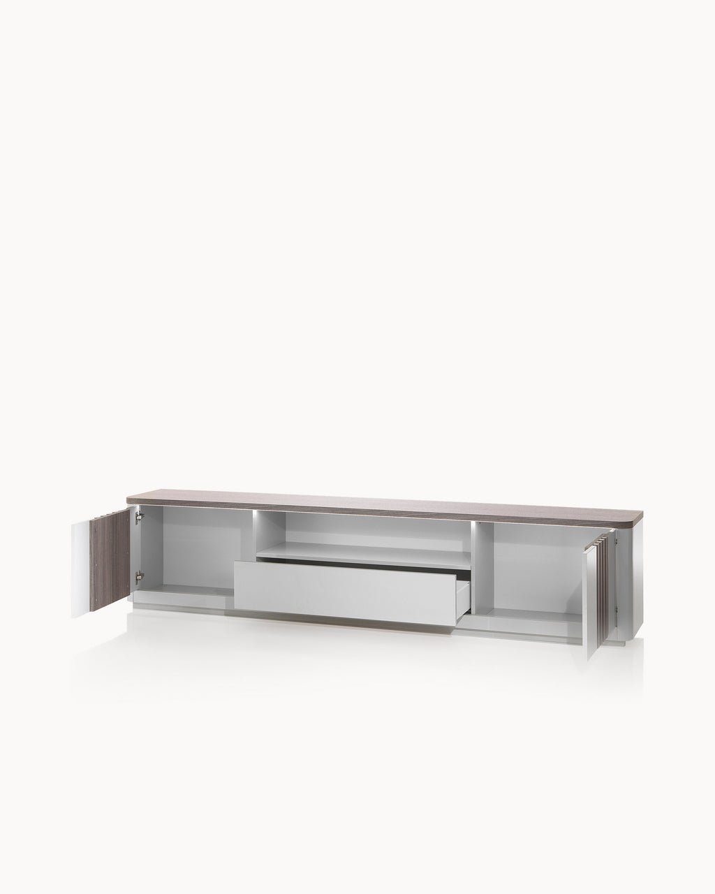 PESARO TV cabinet with LED, 2 doors and 1 drawer (250cm)