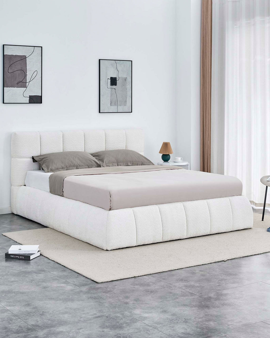NEWCASTLE lift-up double bed frame + HOMYSLEEP PALACIO COOLER Mattress