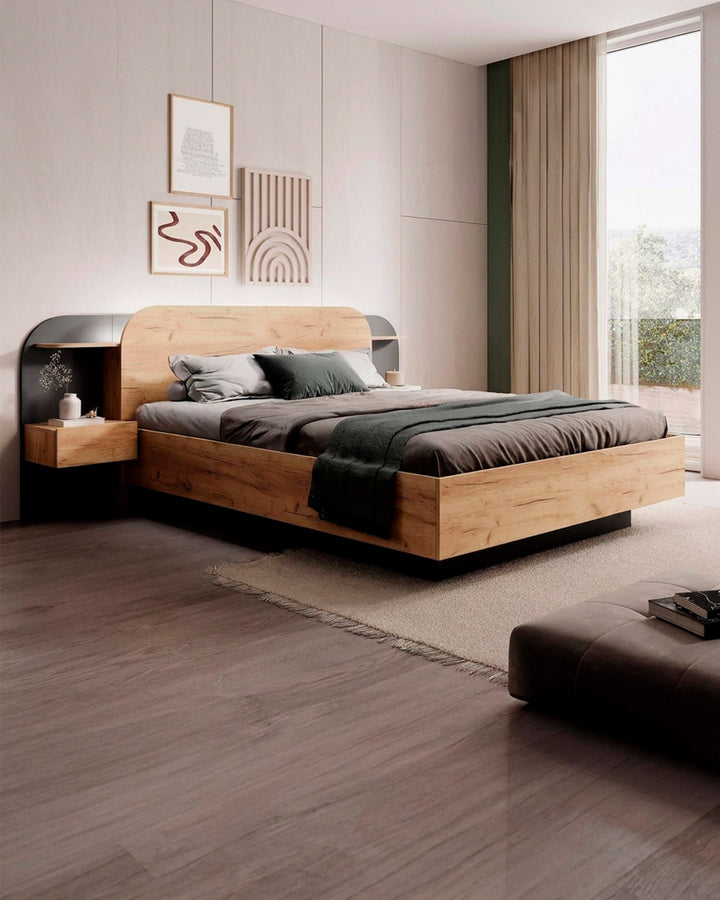 Pack cama de casal DORIAN + Colchão HOMYSLEEP ETERNO