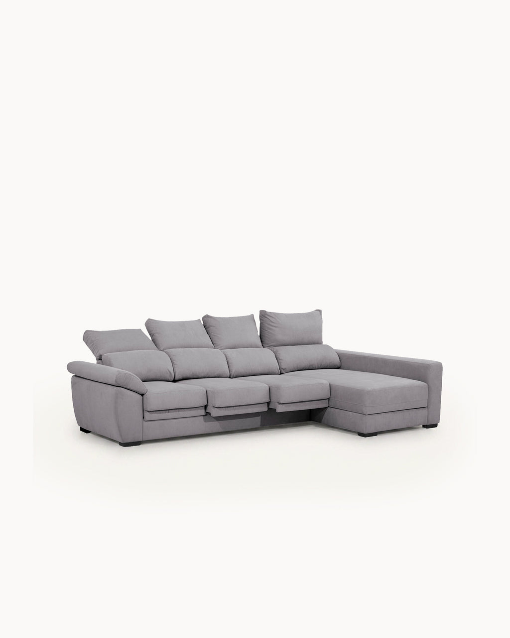Sofá chaise longue reversible SAFIRA con arcón