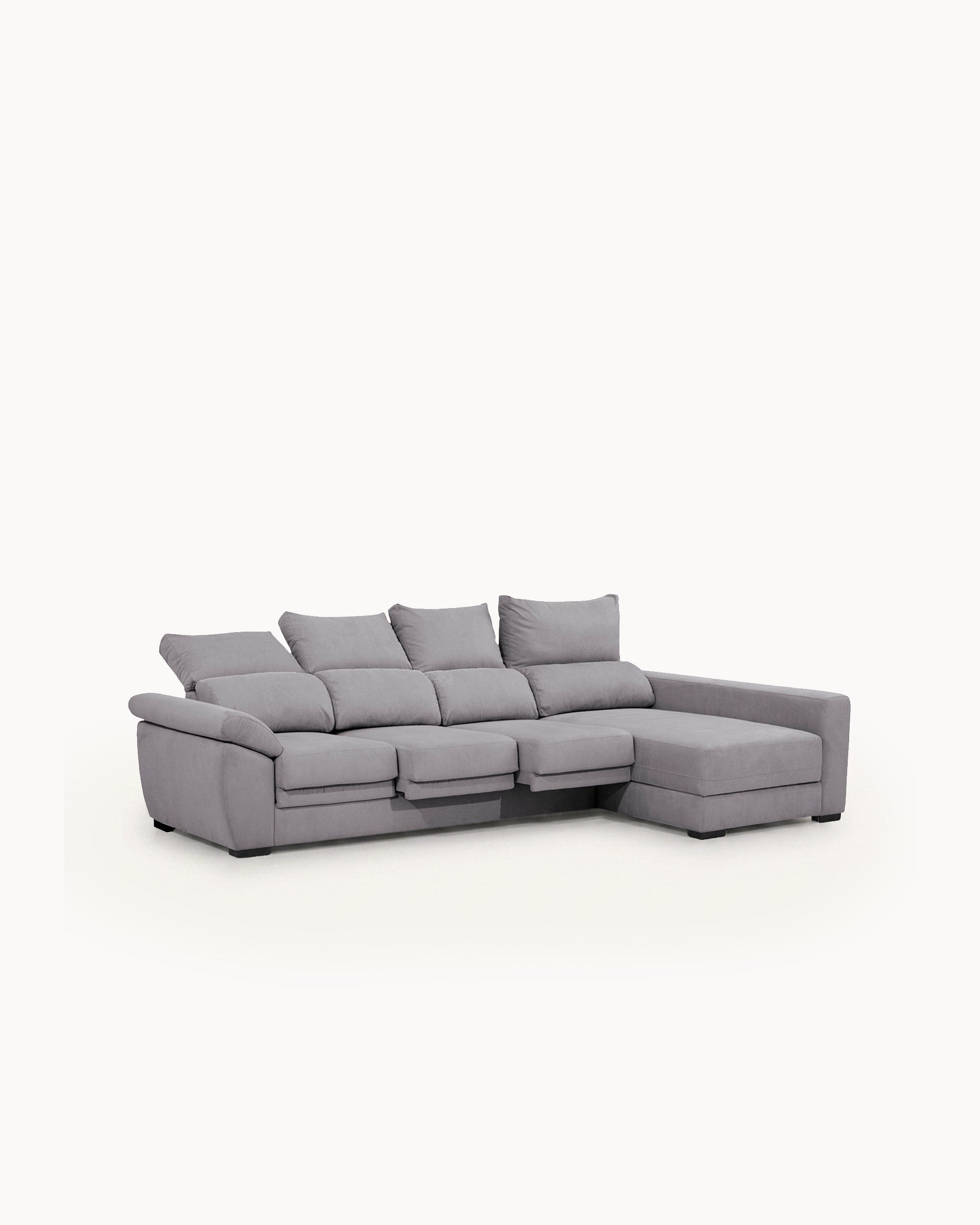 Sofá chaise longue reversible SAFIRA con arcón