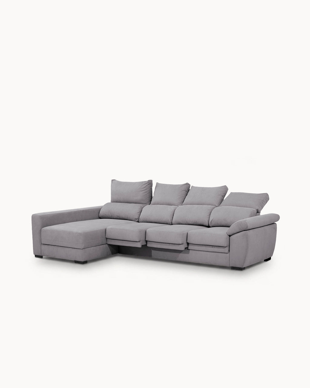 Sofá chaise longue reversible SAFIRA con arcón