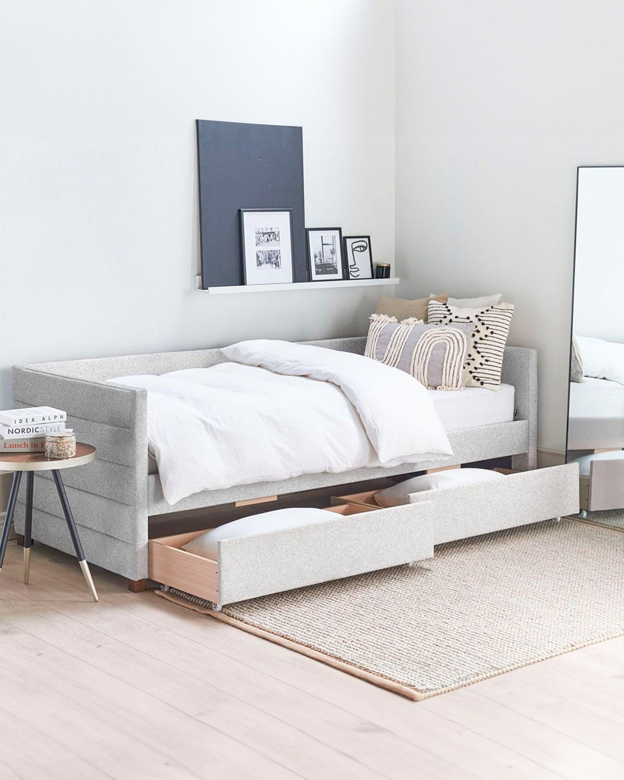 Single bed LENA with drawers