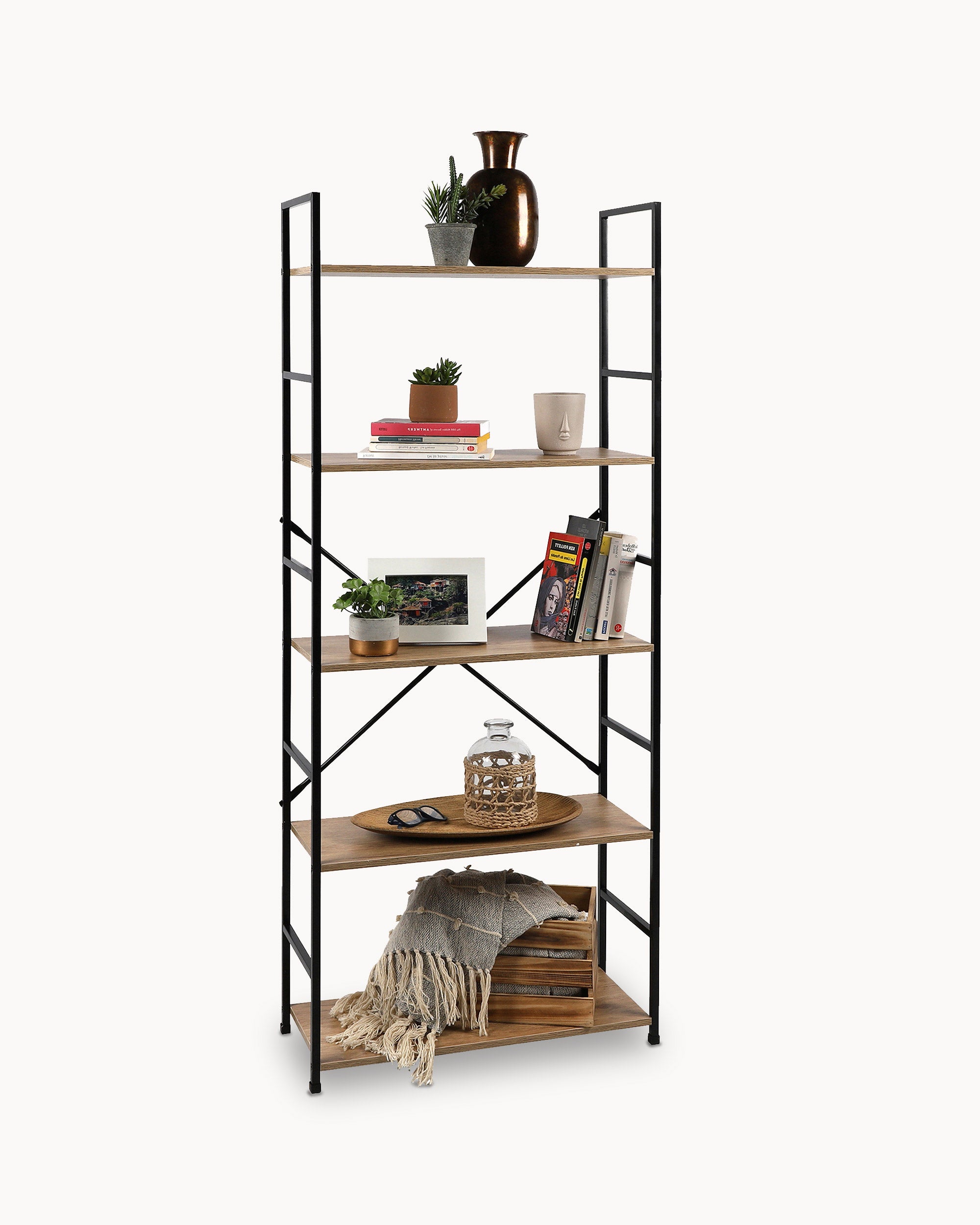 COLORADO Bookcase with 5 shelves (58.5cm)