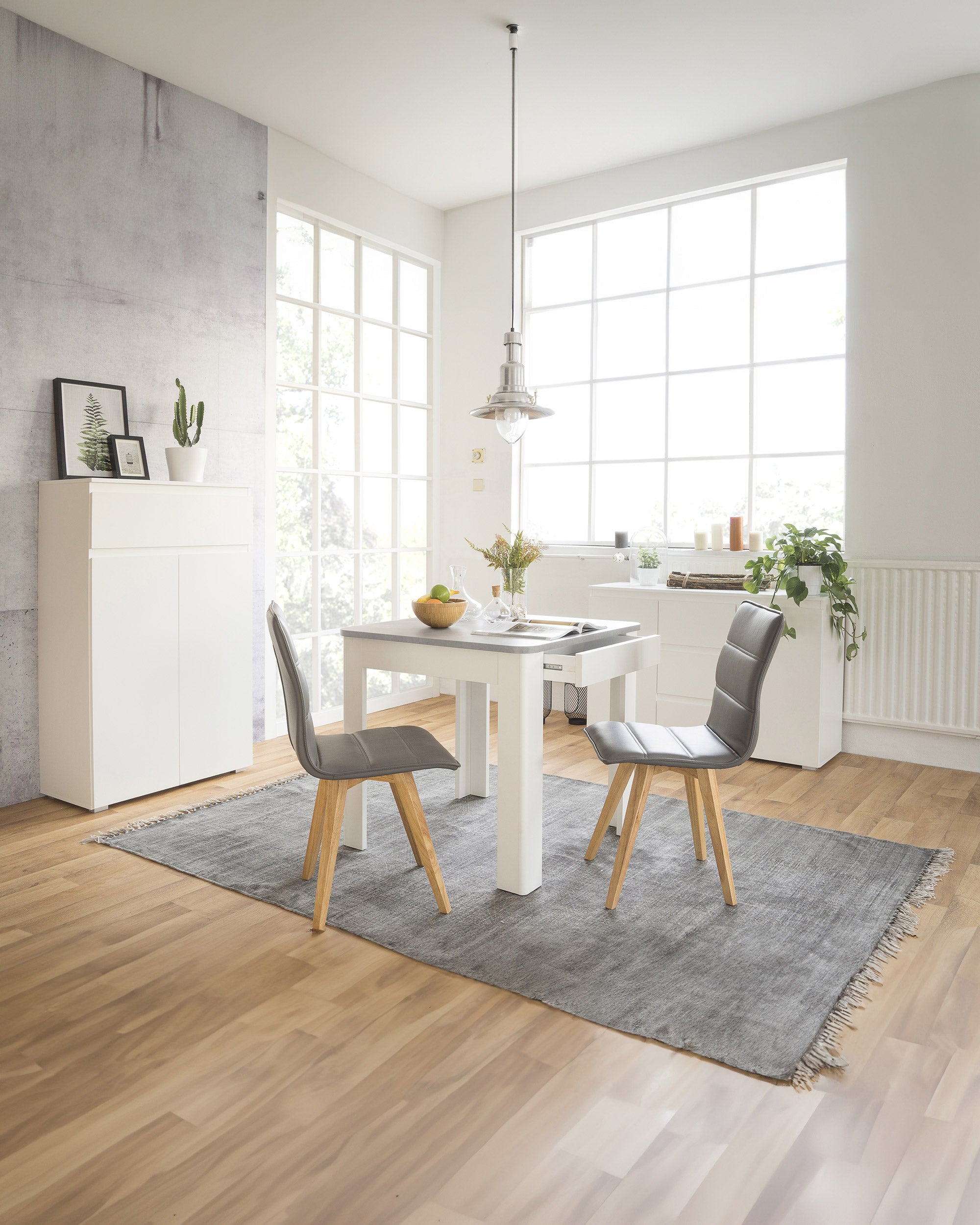 Mesa cuadrada OSLO con cajón