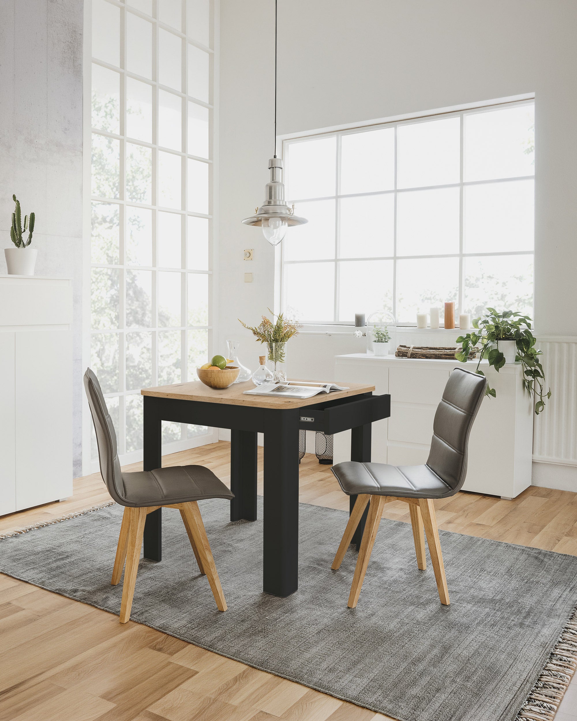 Mesa cuadrada OSLO con cajón