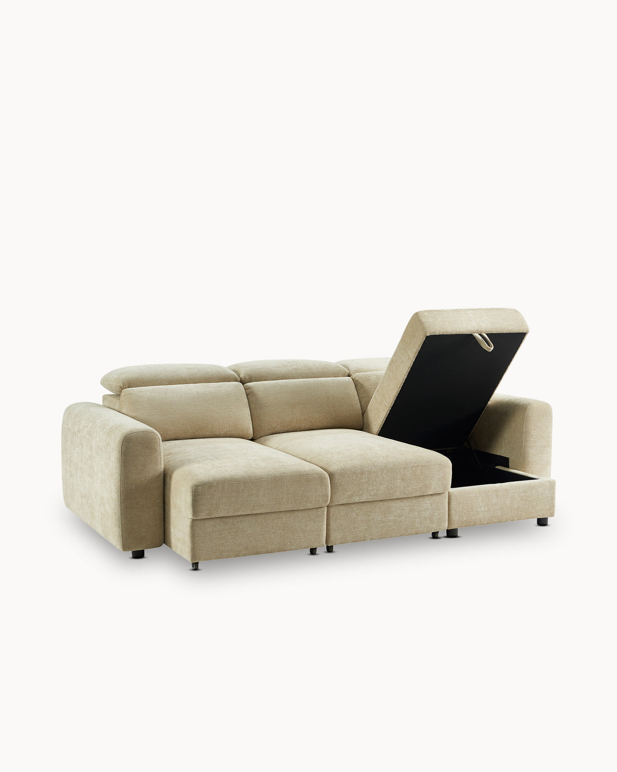 Sofá chaise longue PALAMA II com cama e baú