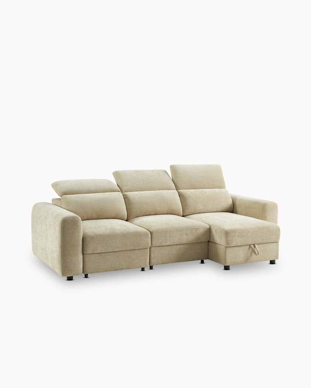 Sofá chaise longue PALAMA II com cama e baú