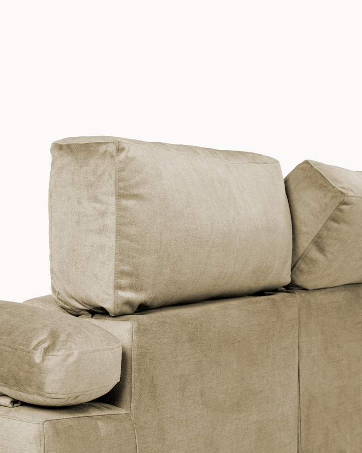 Sofá chaise longue MERIDA com baú