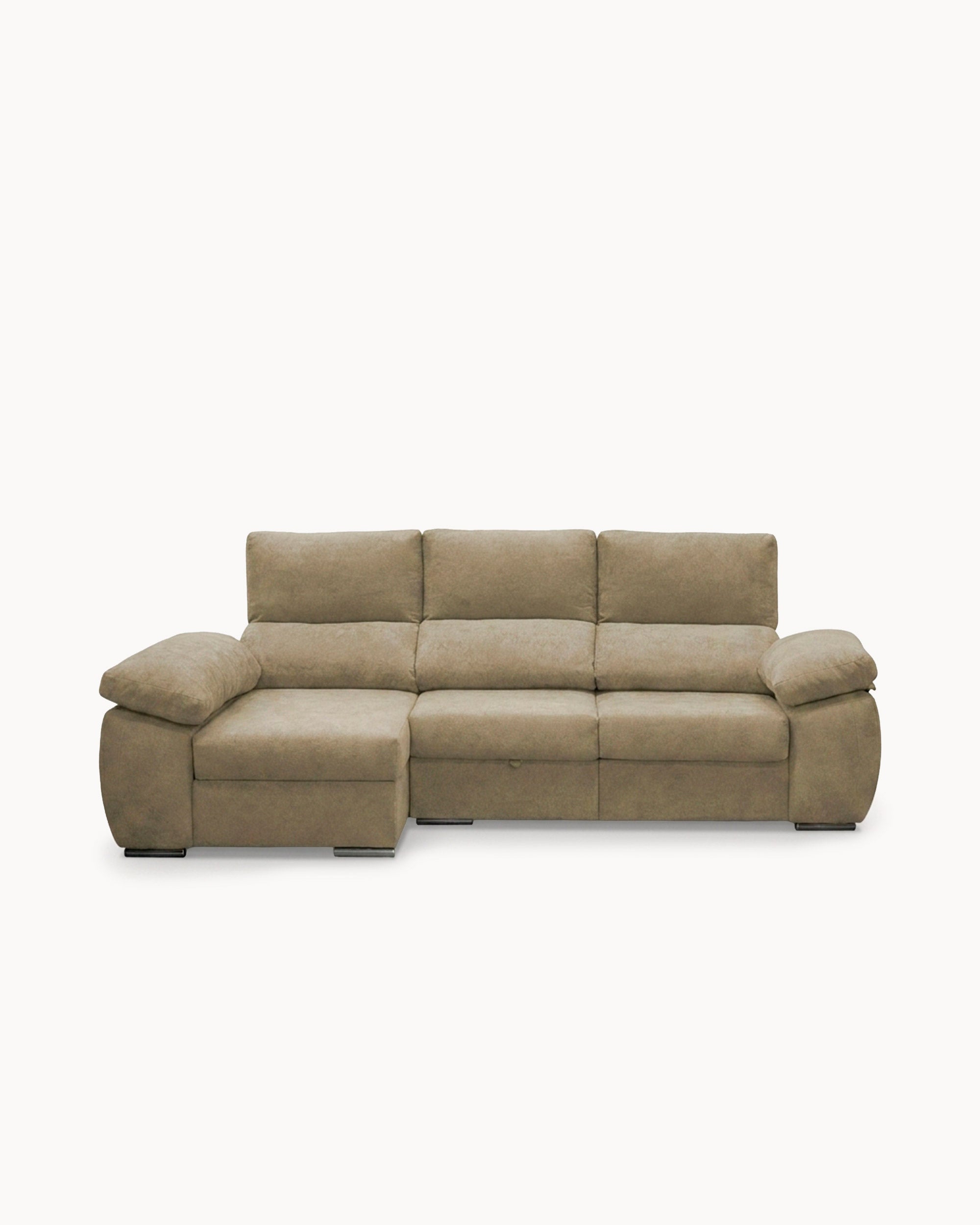PAMELA chaise longue sofa with bed and storage