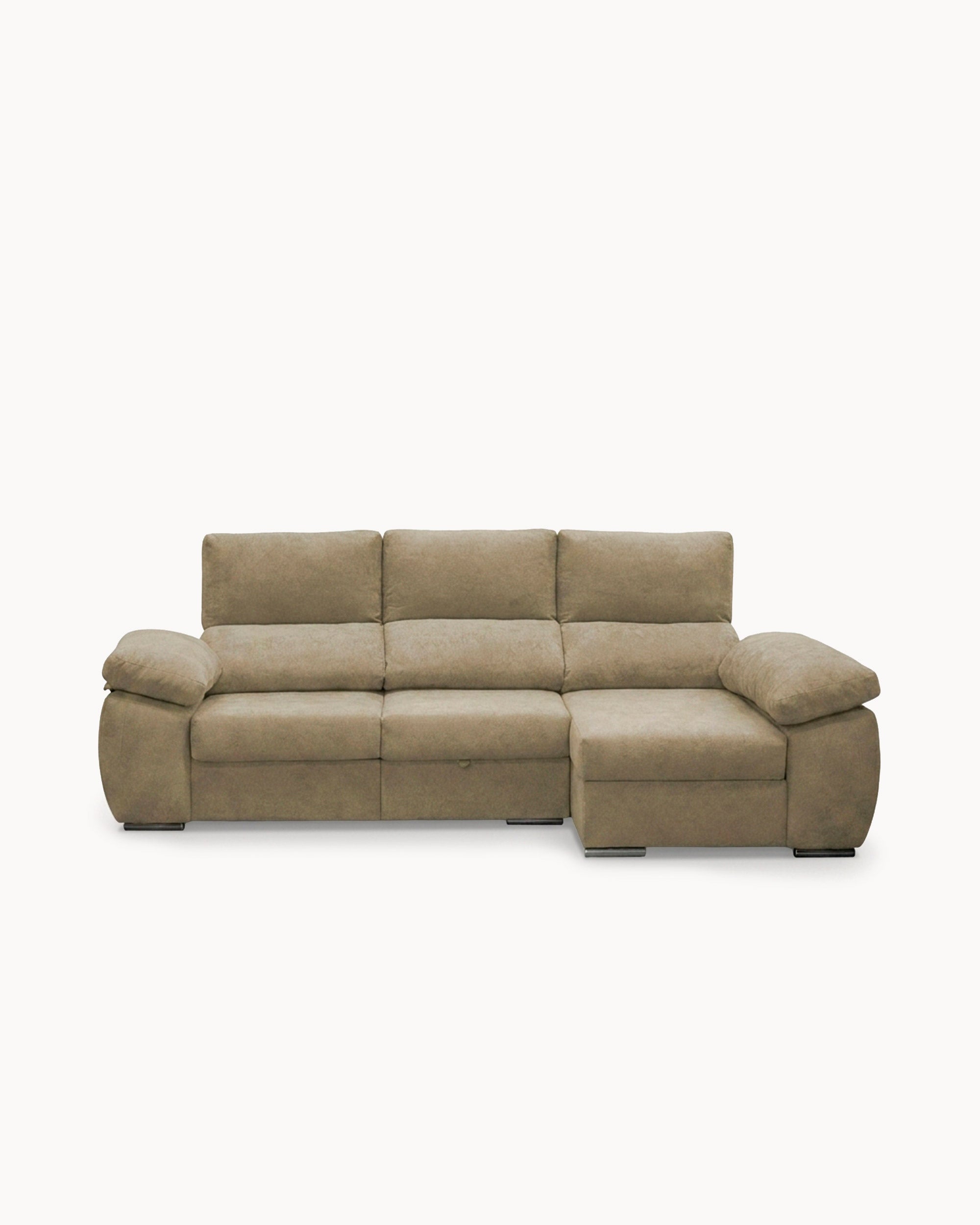 PAMELA chaise longue sofa with bed and storage