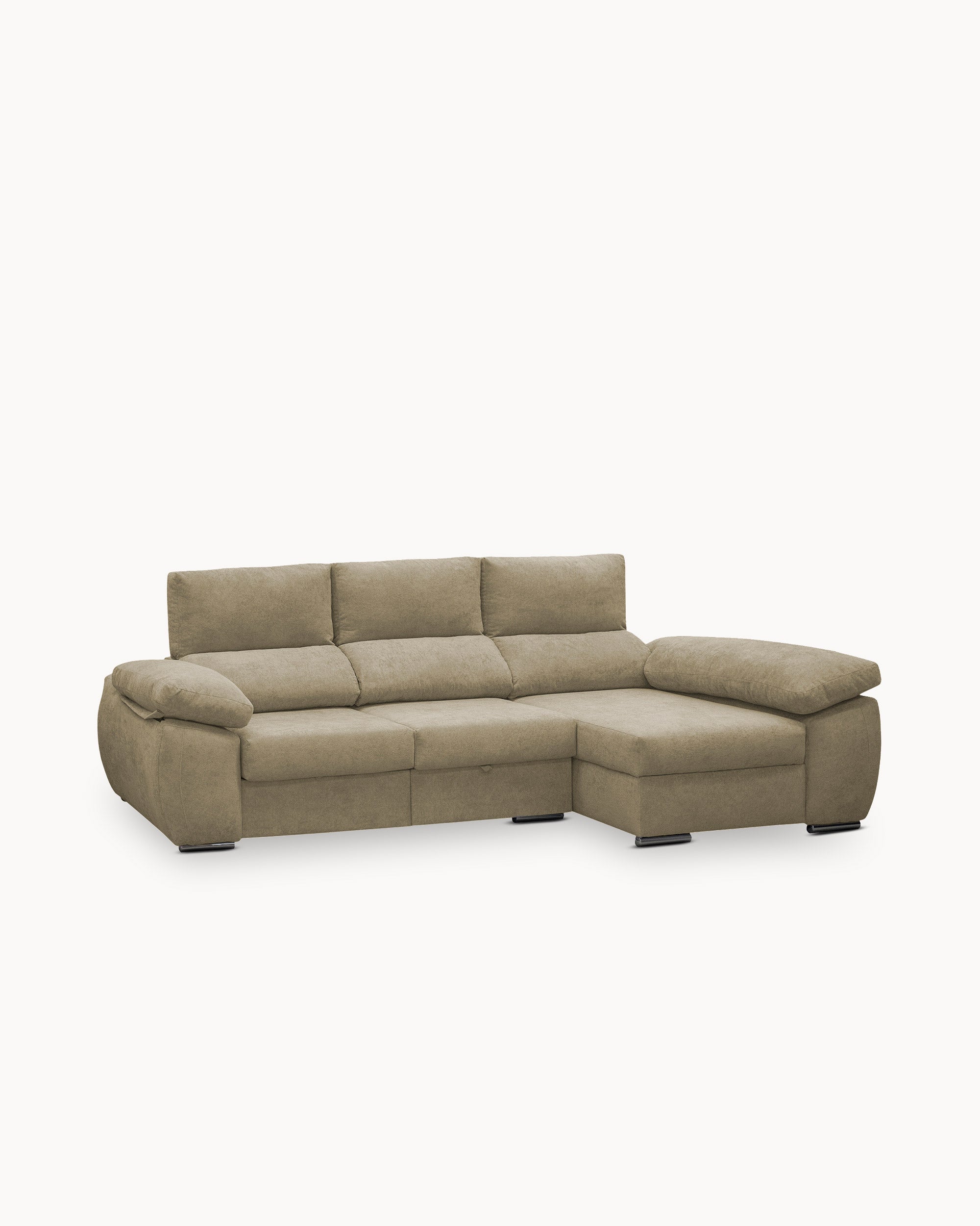 PAMELA chaise longue sofa with bed and storage