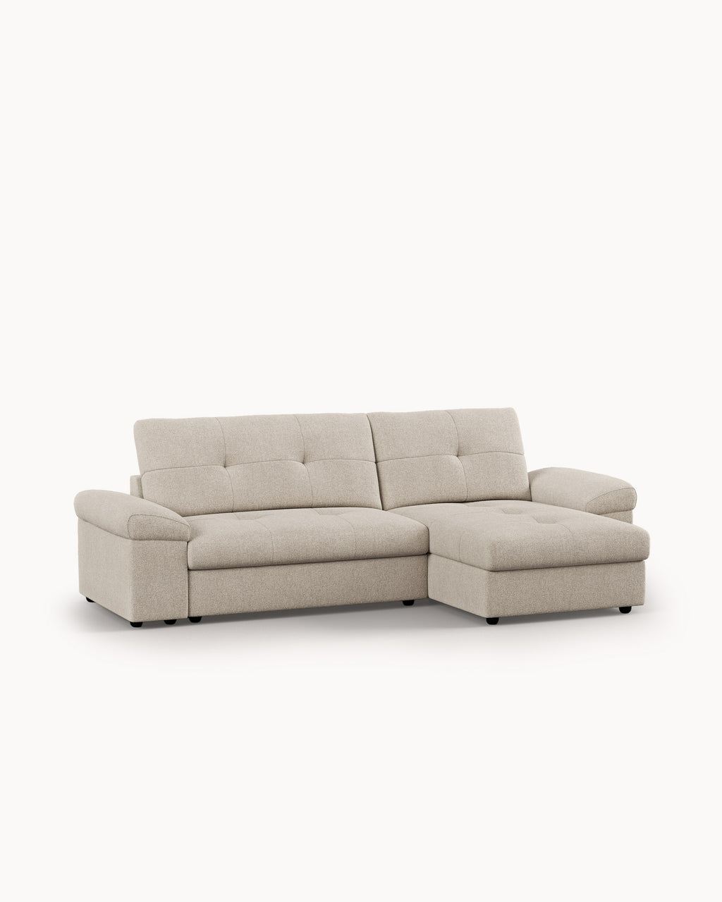 Sofá chaise longue reversível CARLOS com cama e baú
