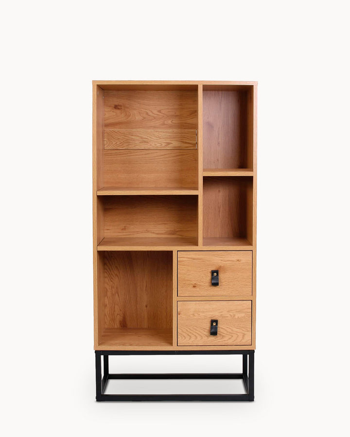 ABBOT shelving unit with 2 shelves and 2 drawers