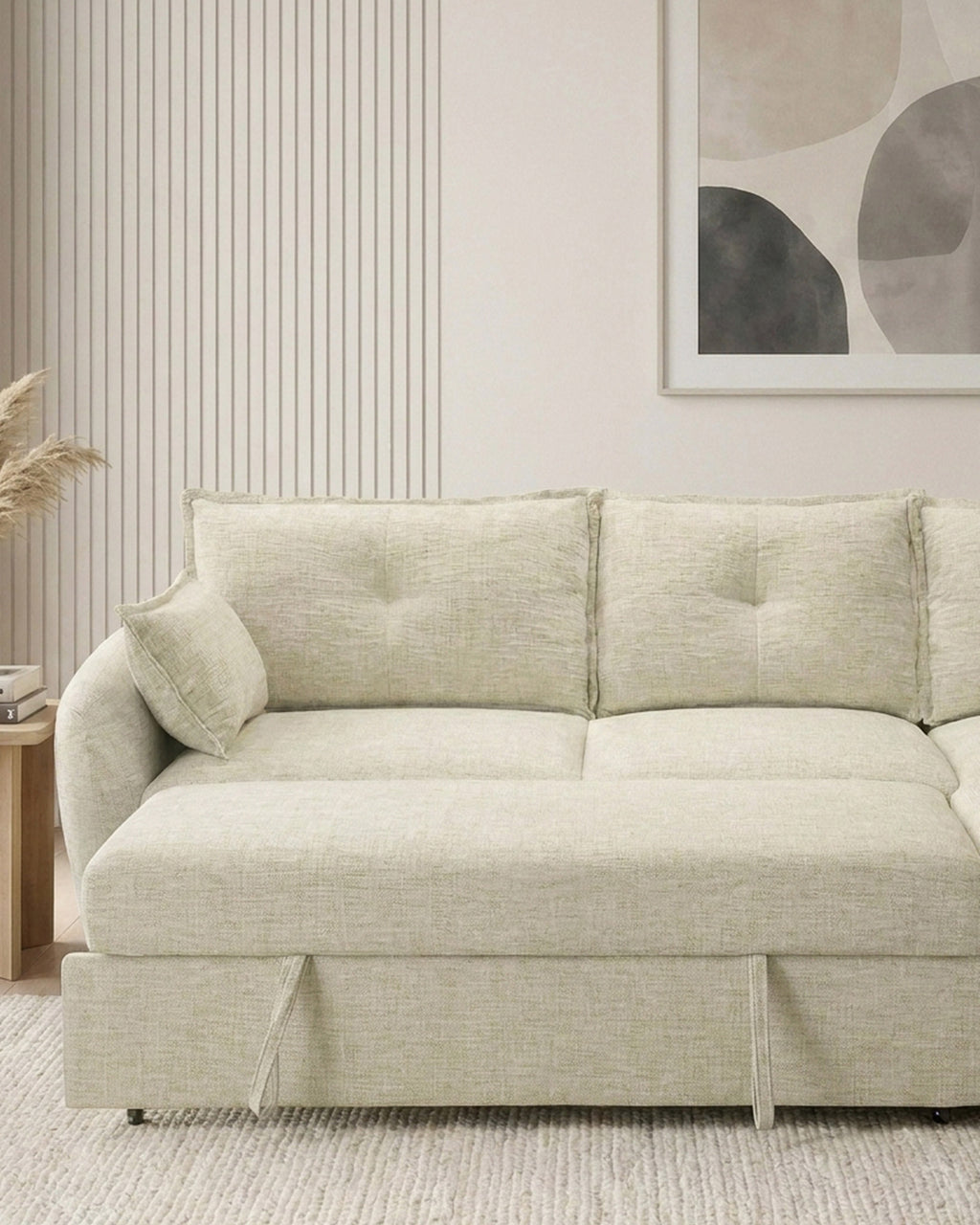 ISADORA chaise longue sofa with bed and storage