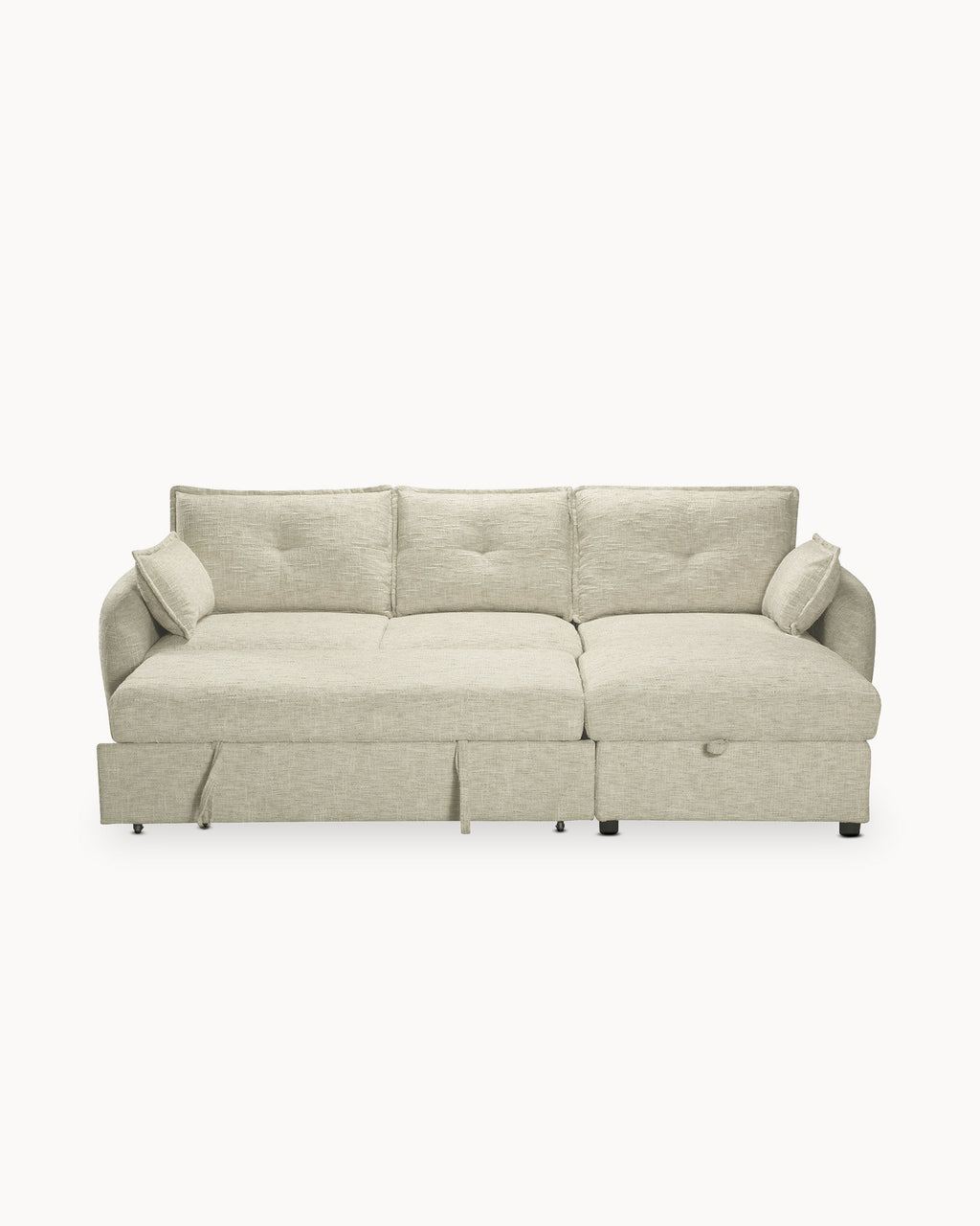 ISADORA chaise longue sofa with bed and storage