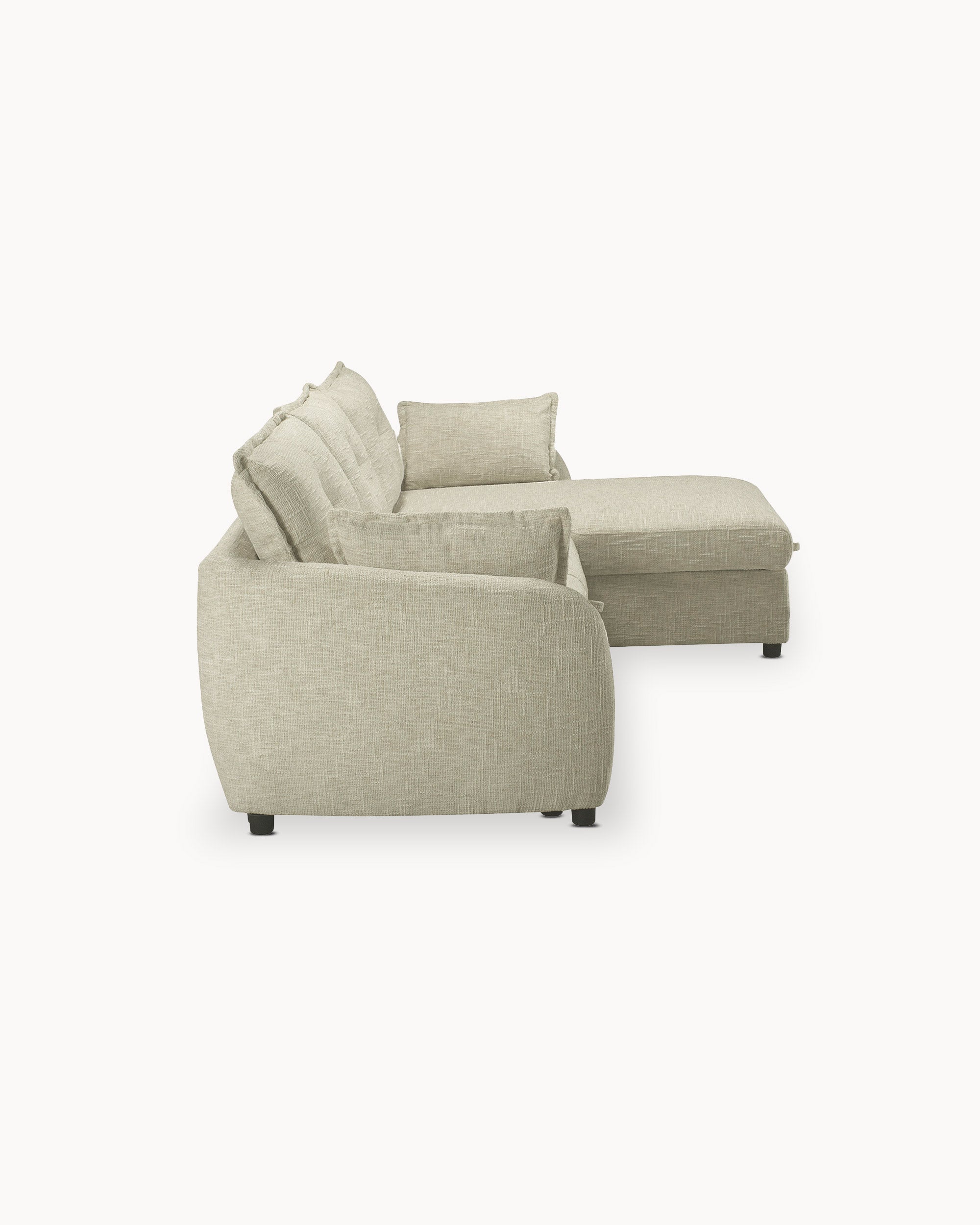ISADORA chaise longue sofa with bed and storage