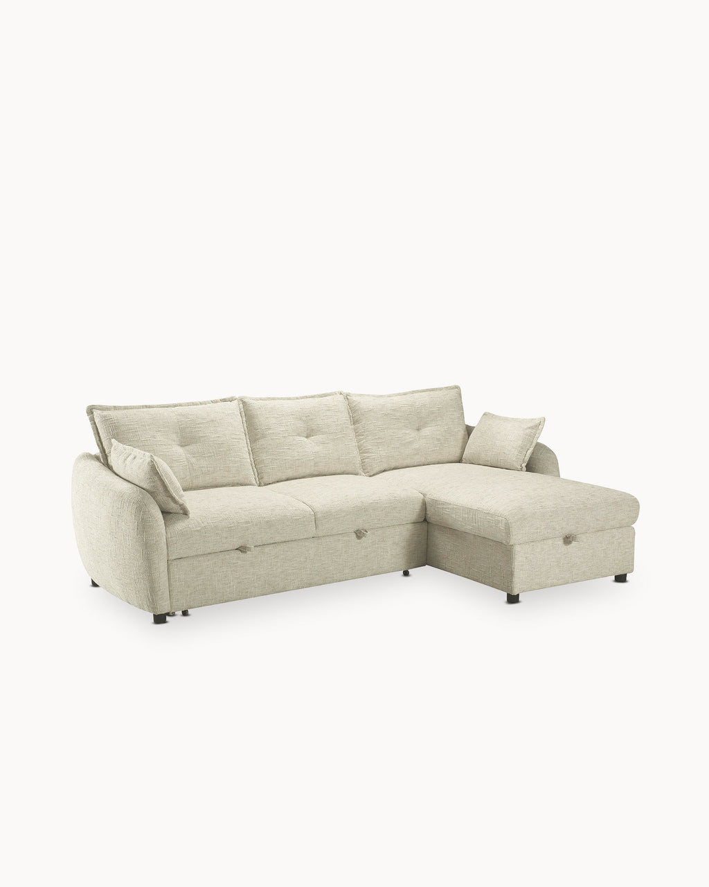 ISADORA chaise longue sofa with bed and storage