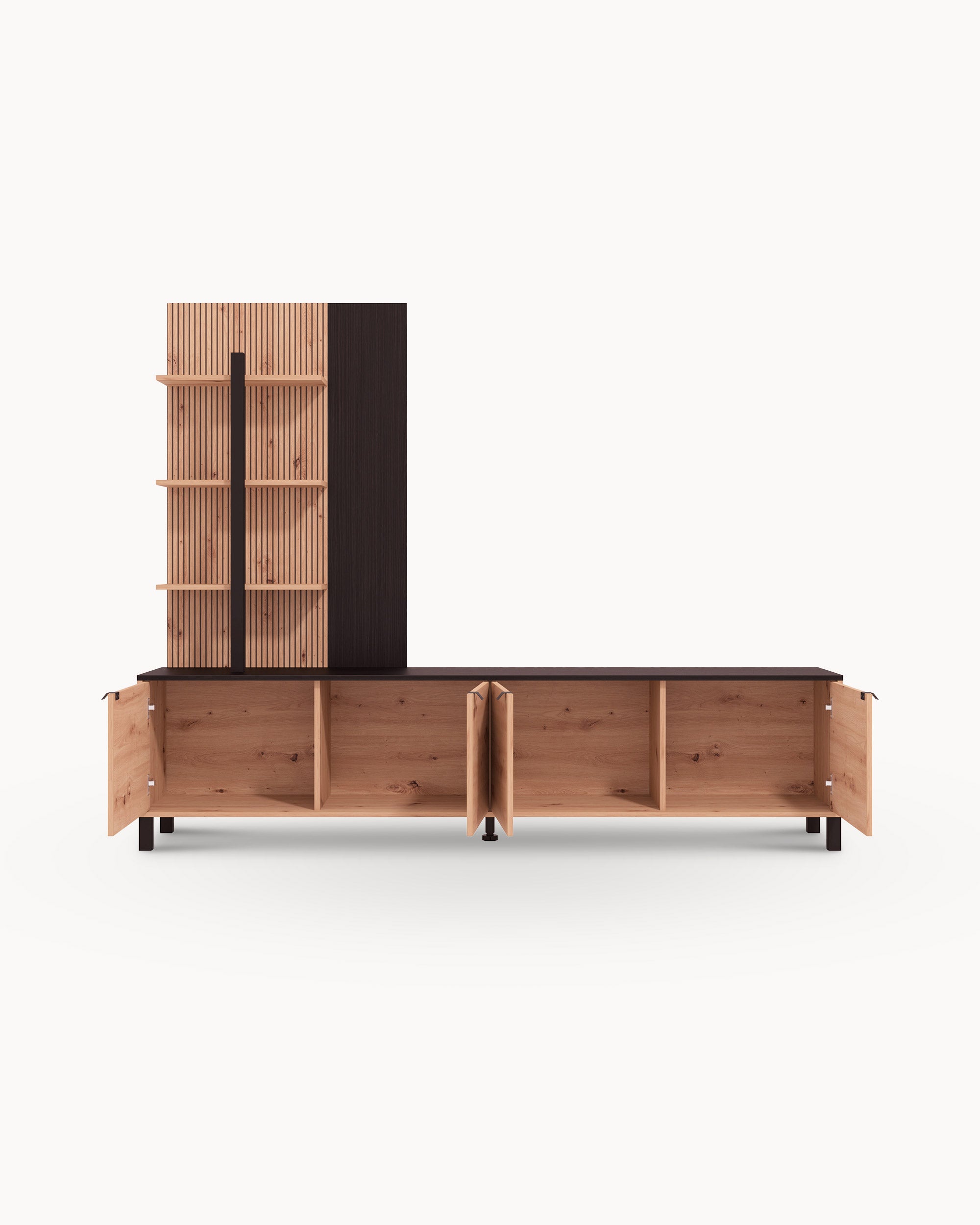 TV unit MARGATE with 4 doors and 3 shelves