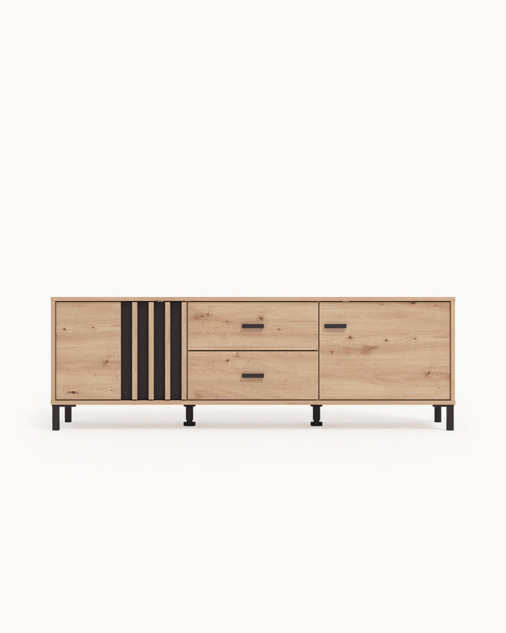 LAVAL TV unit with 2 doors and 2 drawers