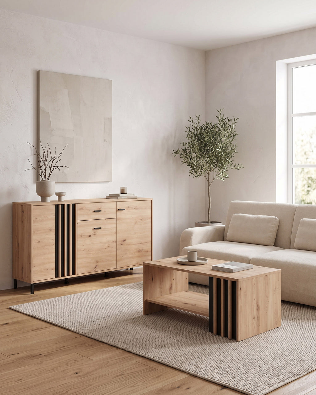 Aparador LAVAL con 3 puertas y 1 cajón
