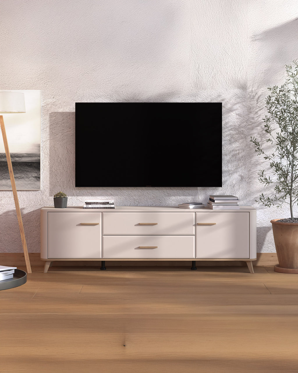 Móvel TV DARWEN com 2 portas e 2 gavetas