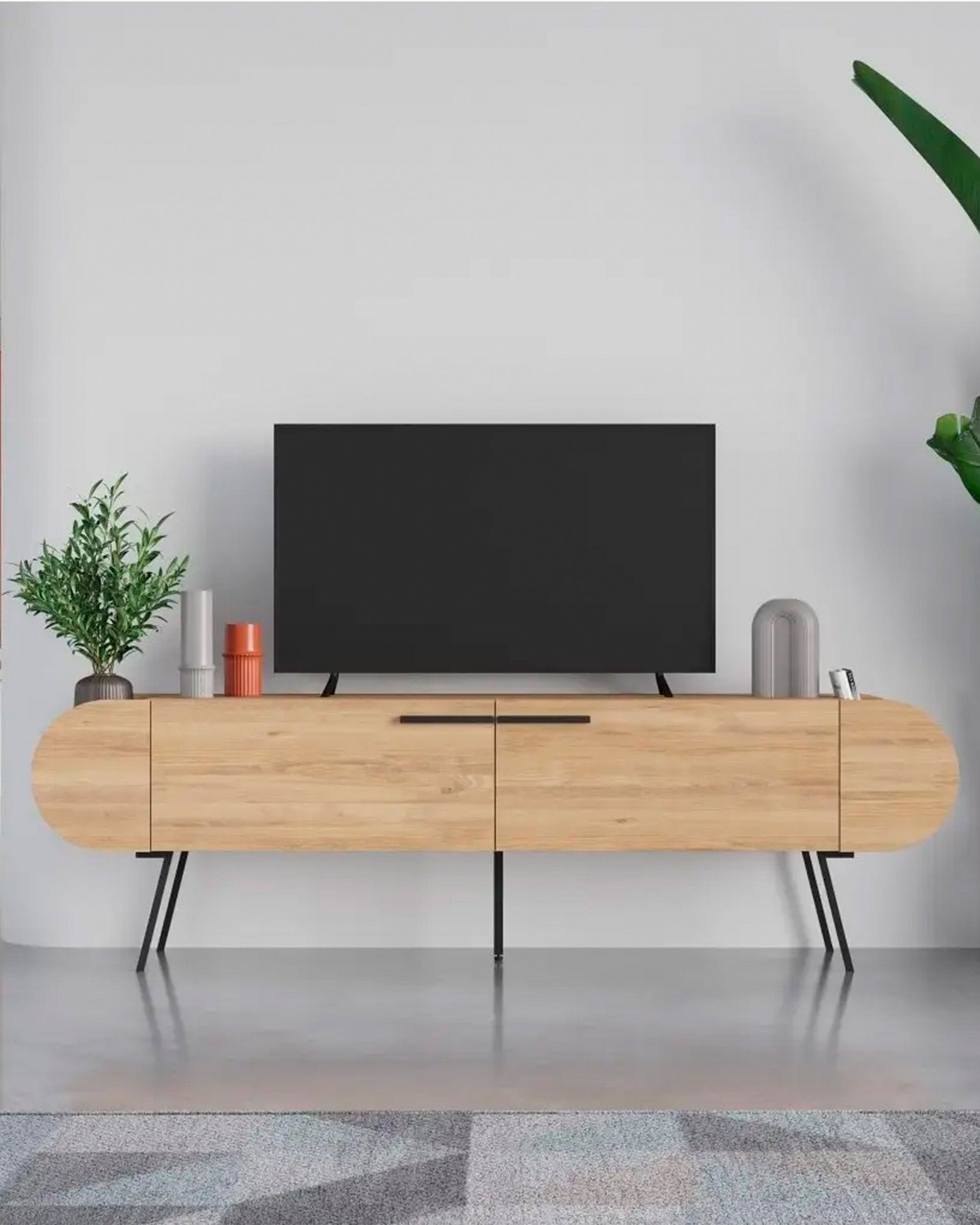 SALUSO TV unit with 2 drop-down doors