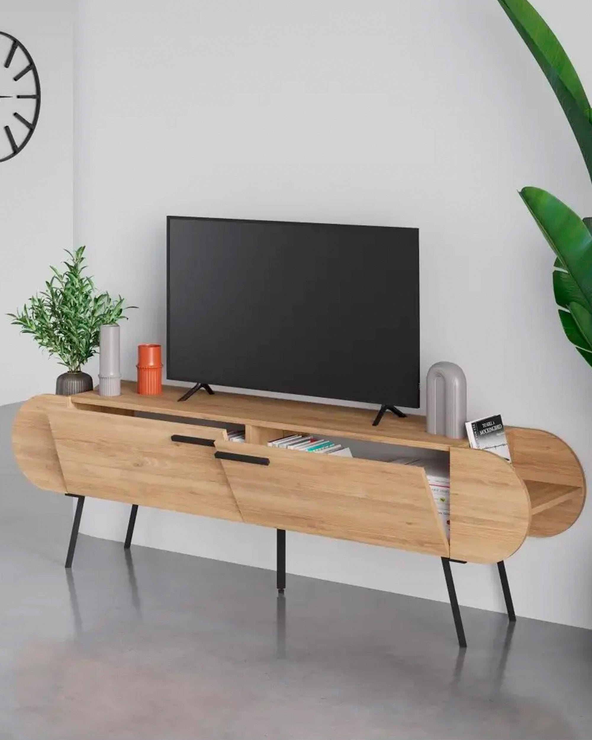Móvel TV SALUSO com 2 portas basculantes
