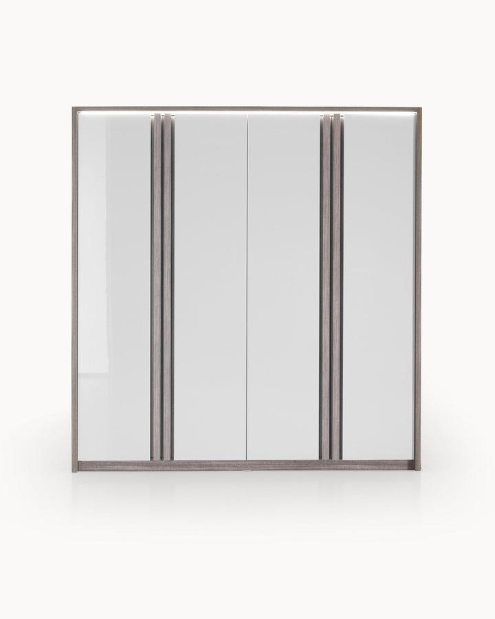 PESARO Wardrobe with 4 doors and LED