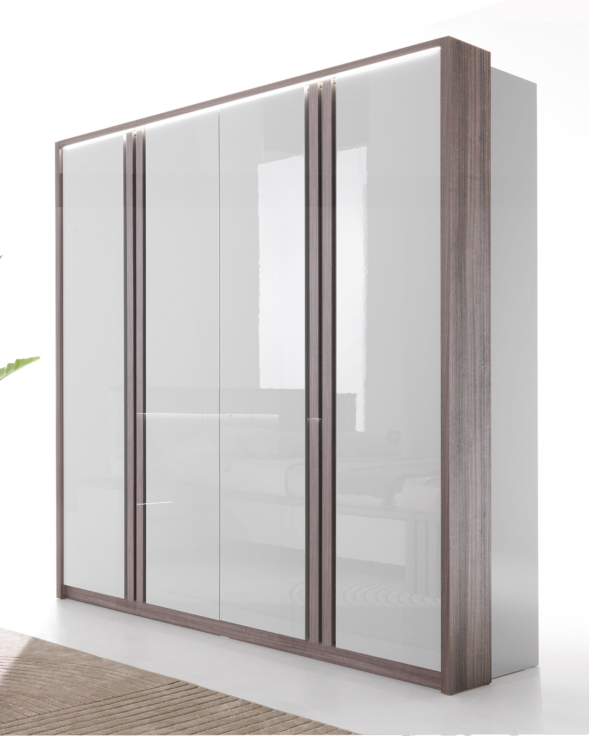 PESARO Wardrobe with 4 doors and LED