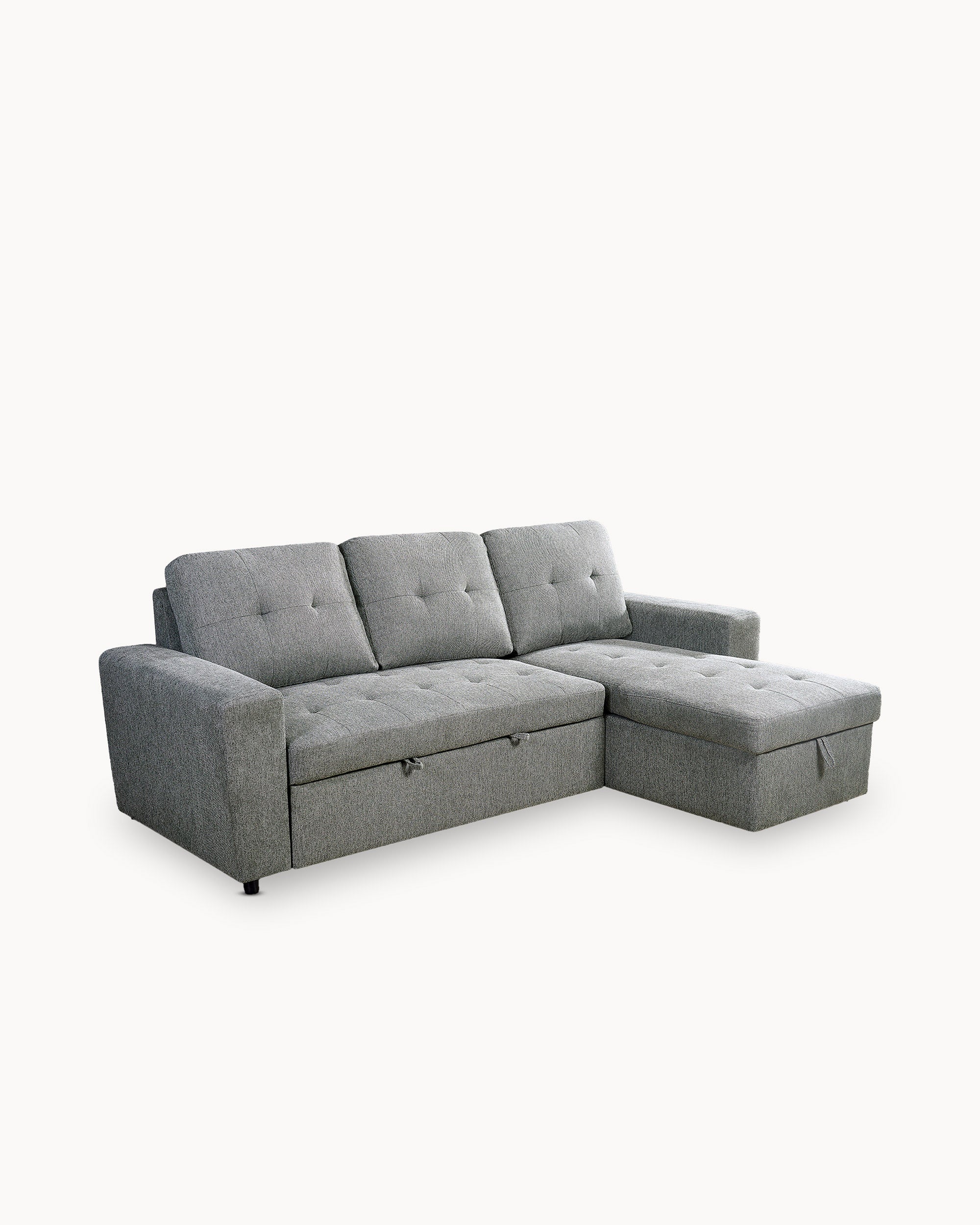 Sofá chaise longue reversível FABIANA III com cama e baú
