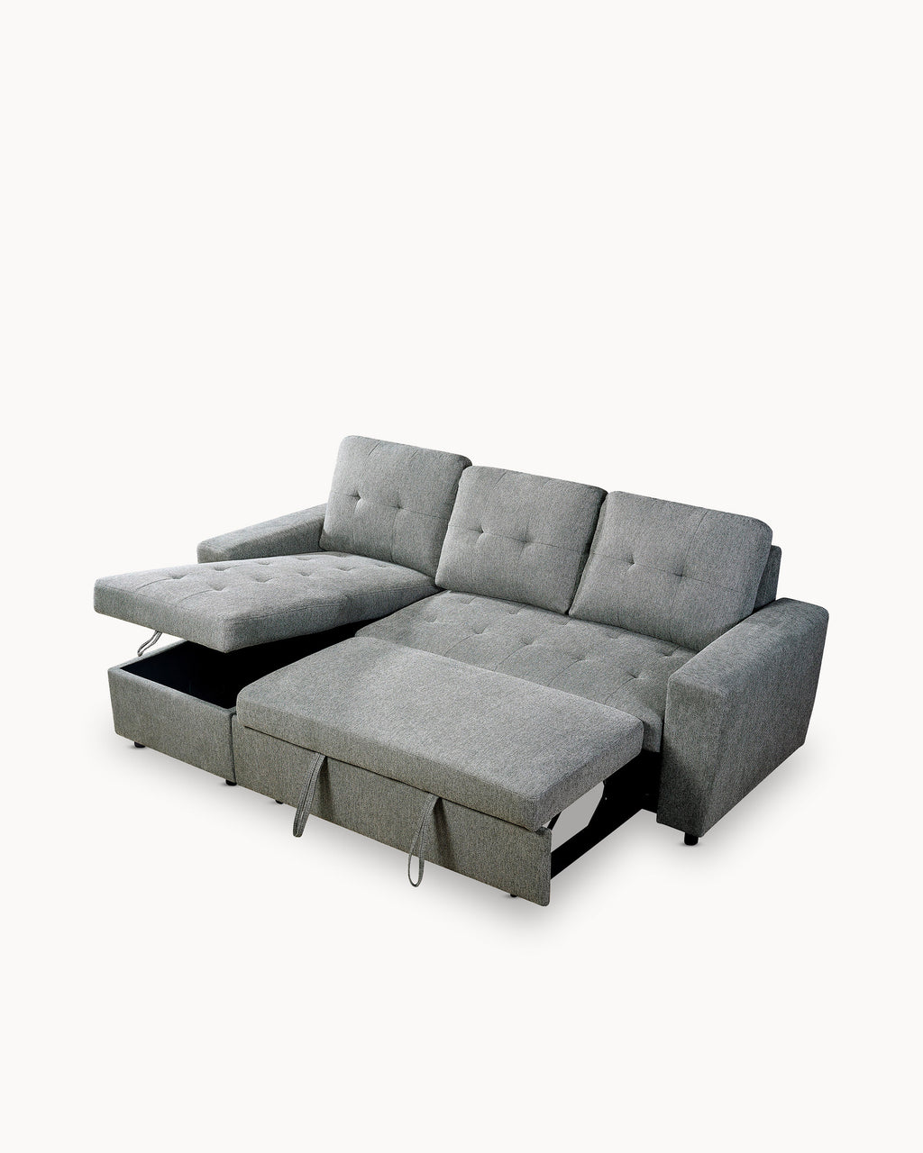 Sofá chaise longue reversível FABIANA III com cama e baú